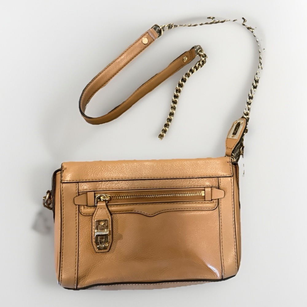 Rebecca Minkoff Avery Leather Crossbody Bag in color Honey Gold Accents‎